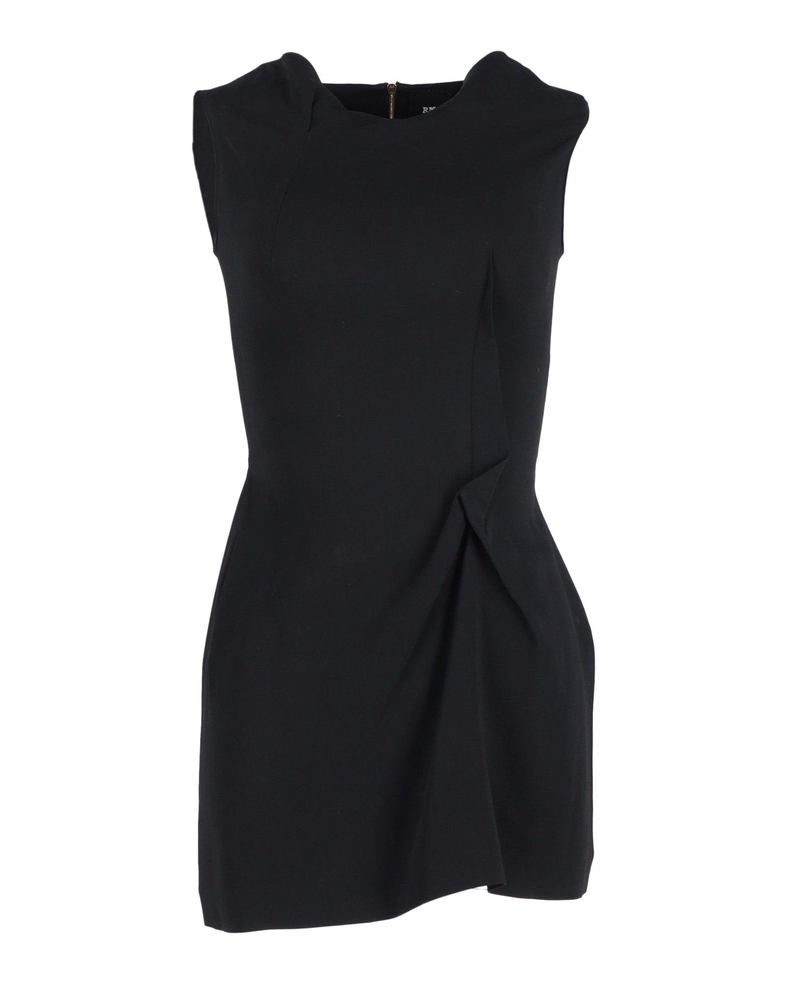 sleeveless mini dress in black viscose