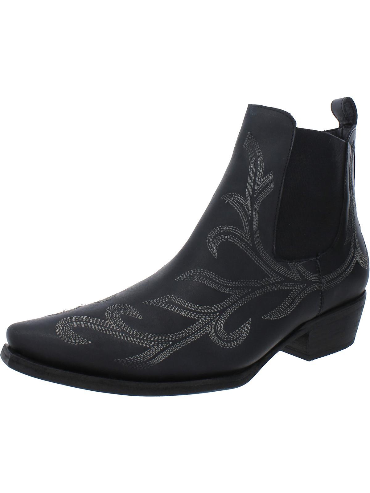 wayward western womens leather pointed toe cowboy, western boots