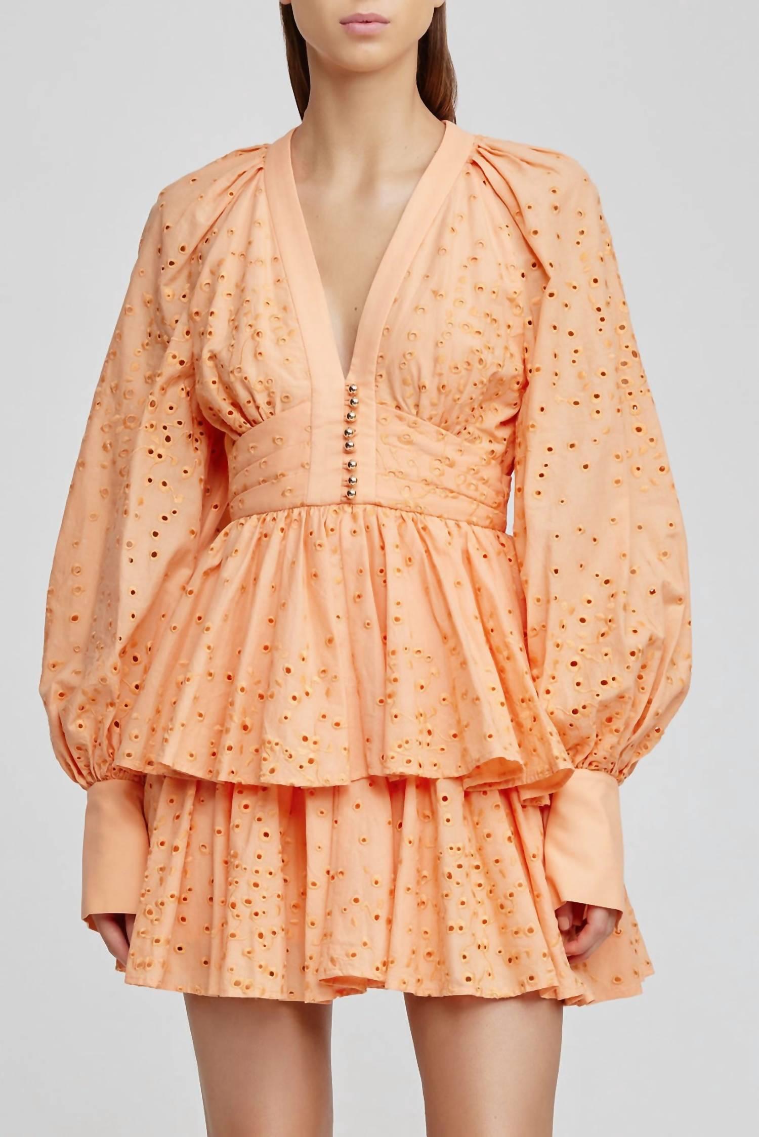 amelia dress in apricot