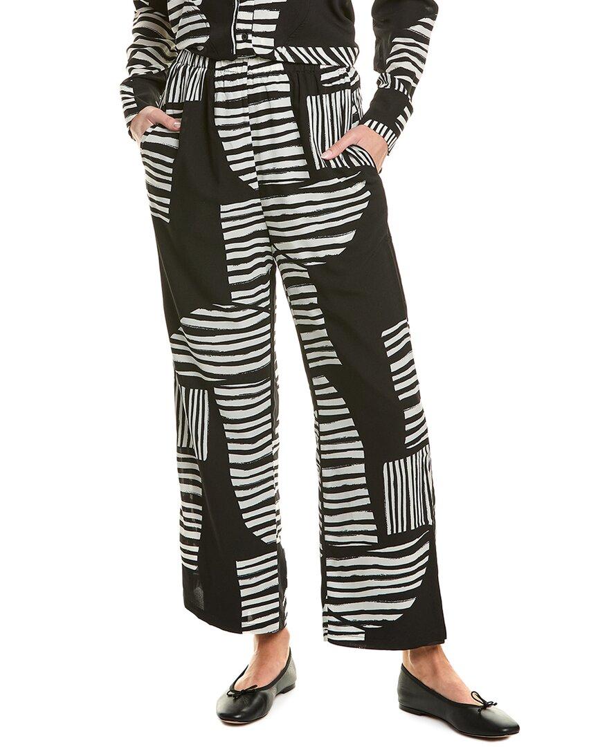 mismatch line pattern pajama pant