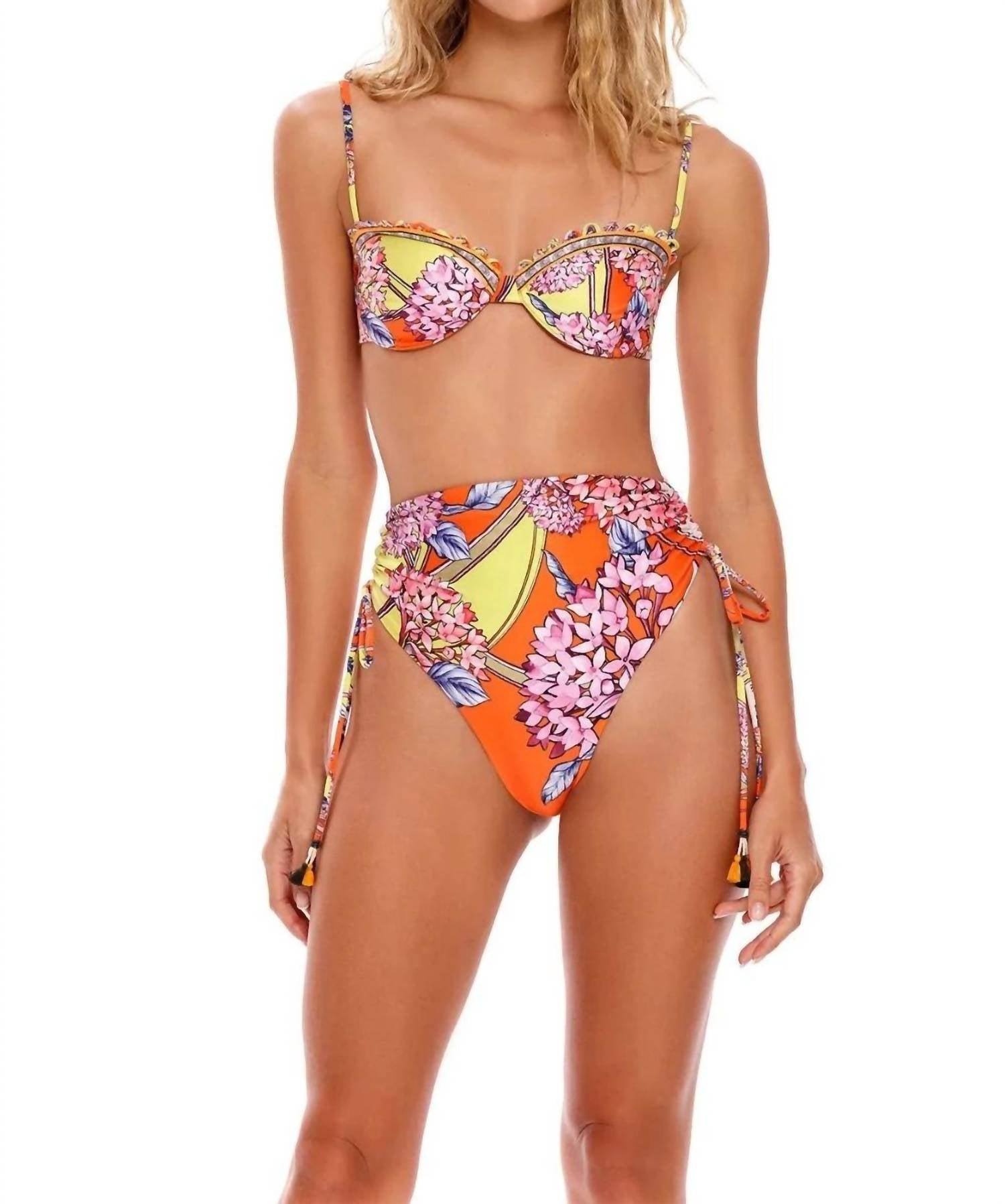 piper bikini top in suki drop multi