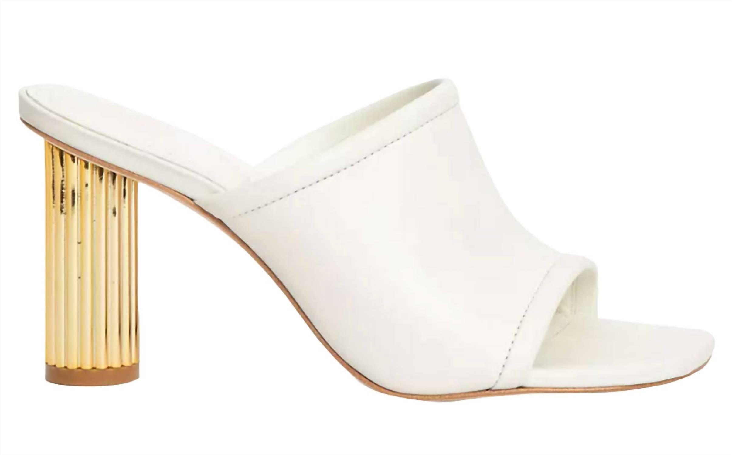 women's winston open toe mule heels in ivory