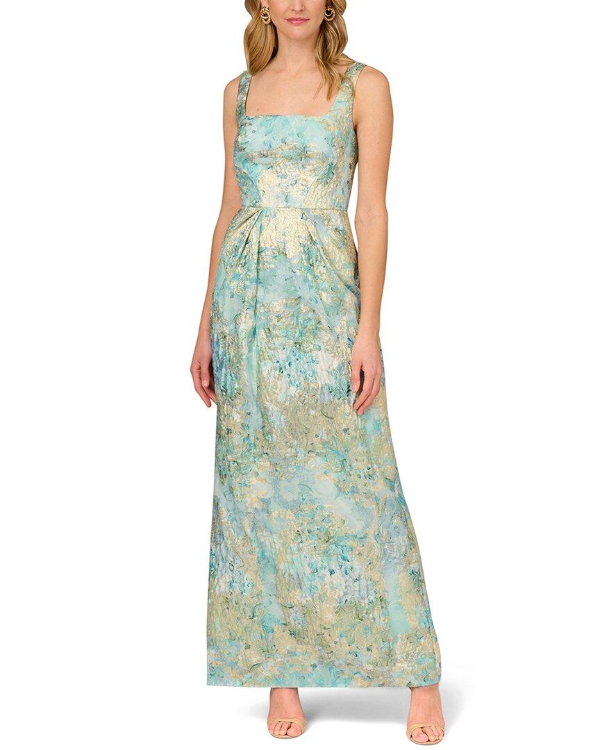 printed jacquard gown