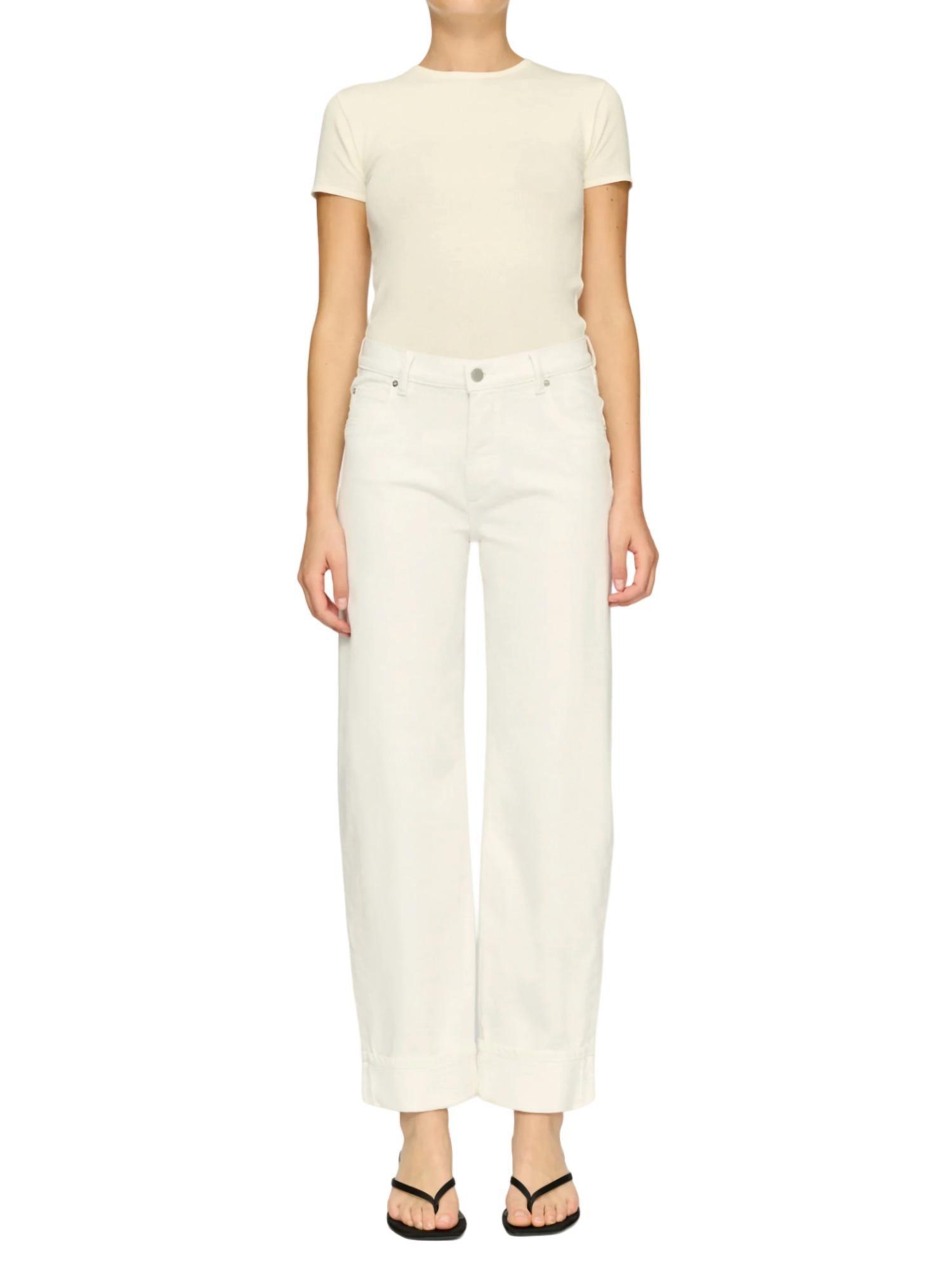 thea boyfriend relaxed jeans in white