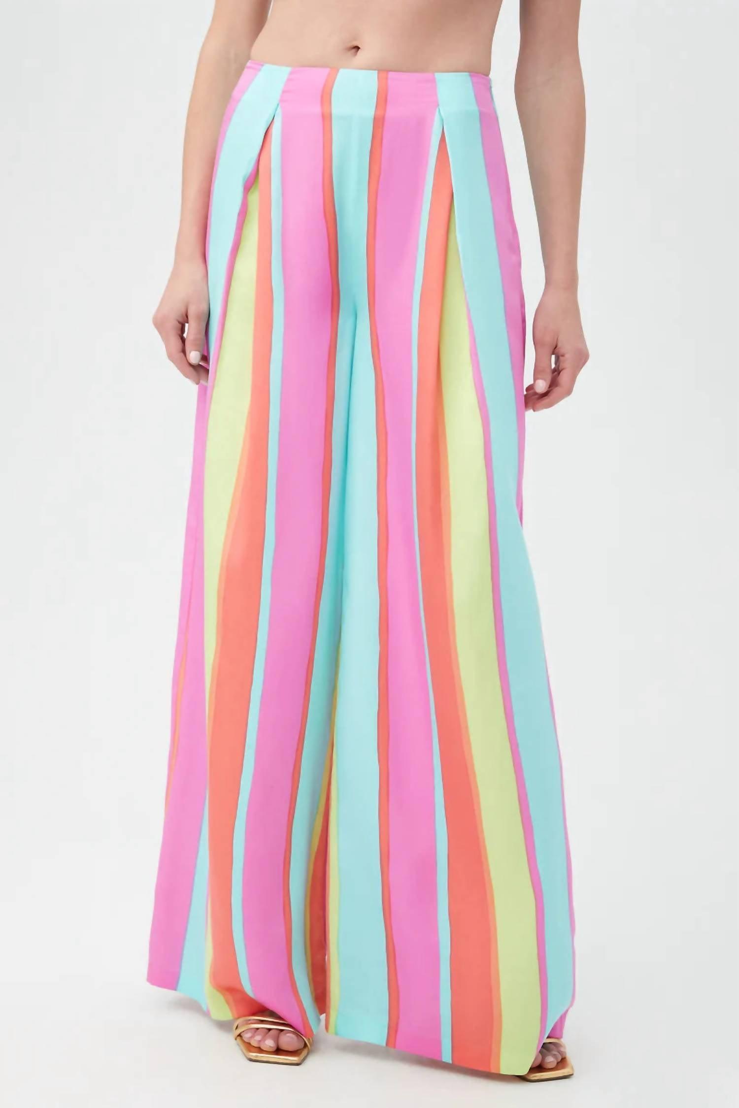 enzo wide leg pants in multi