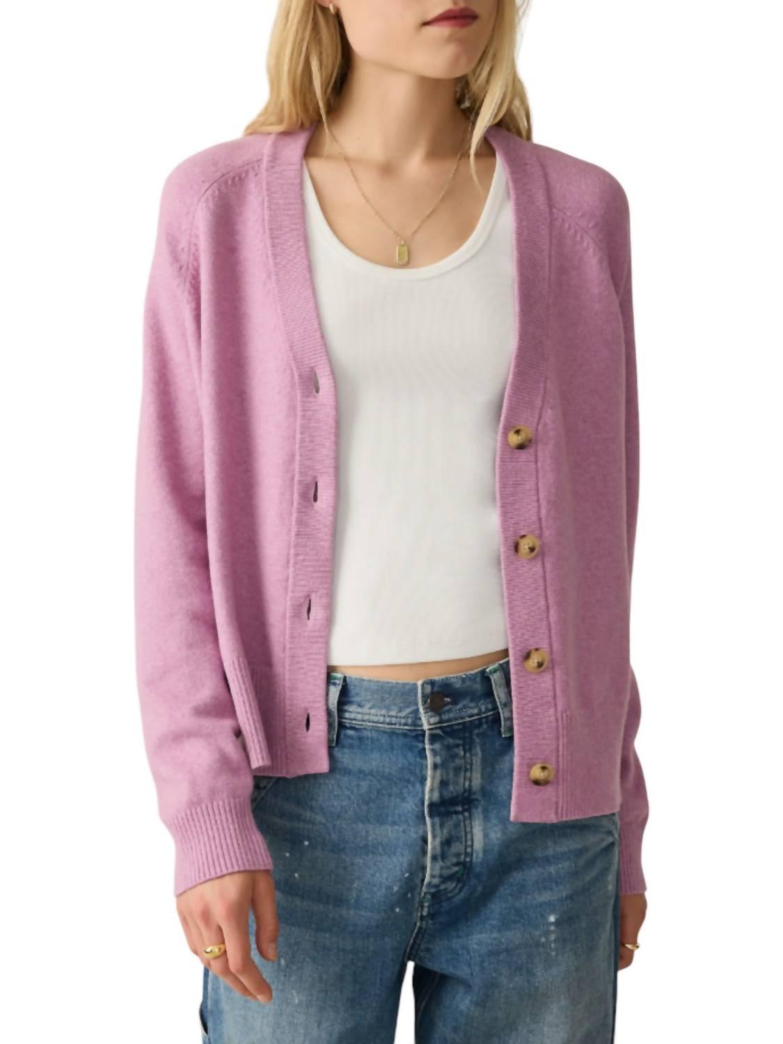 jackson cardigan in mauve