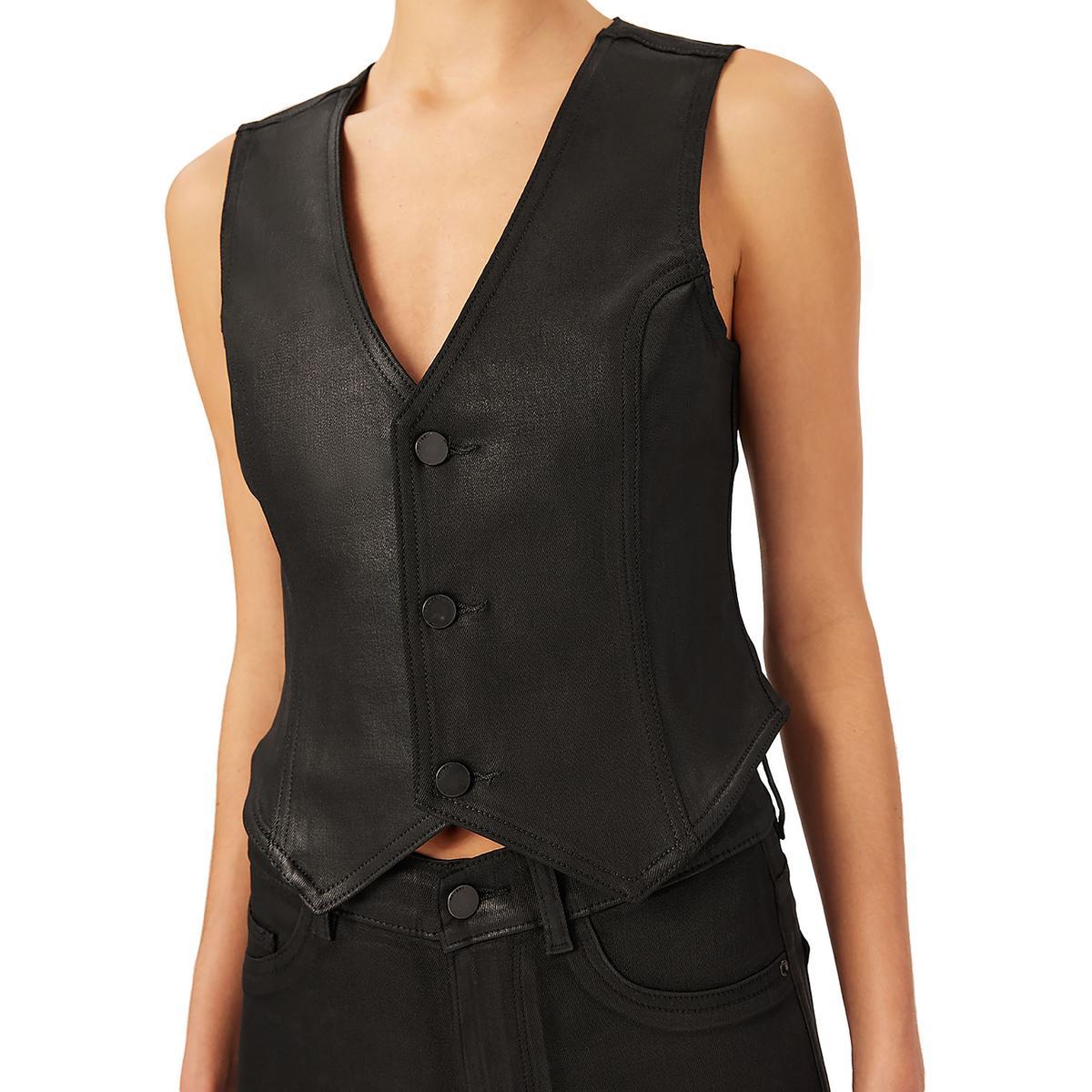 womens vest top button-down top