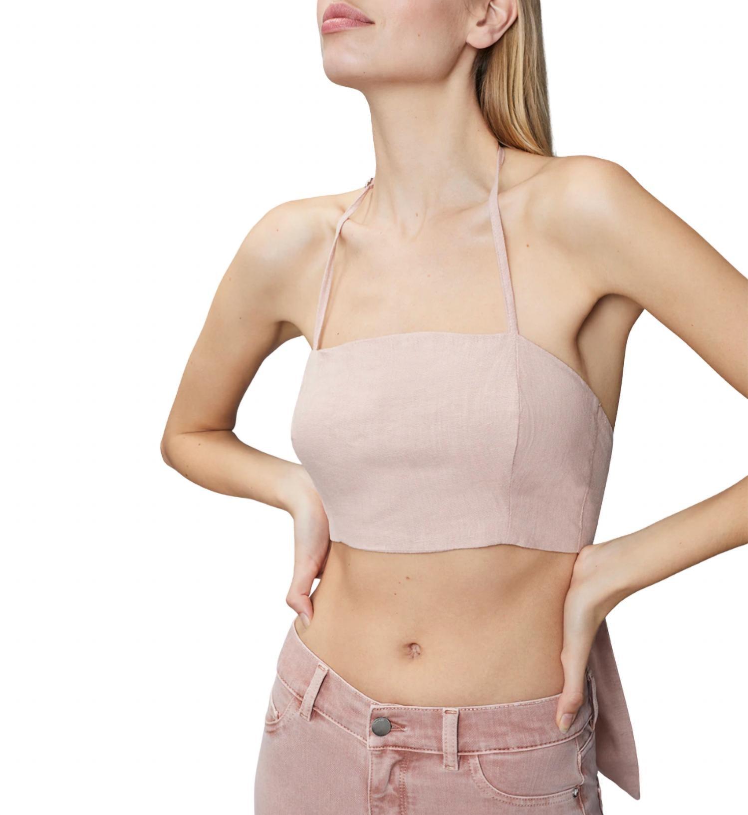 tie back top in blush