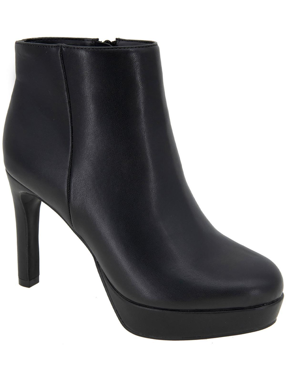 jeanne womens faux leather ankle boots