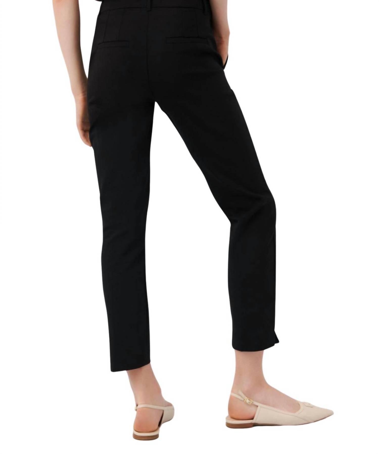 macario double cotton separate pants in black