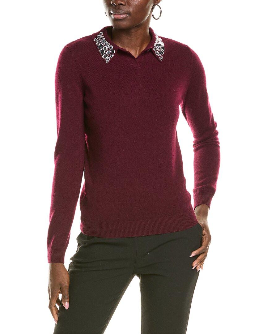 embellished collar cashmere sweater