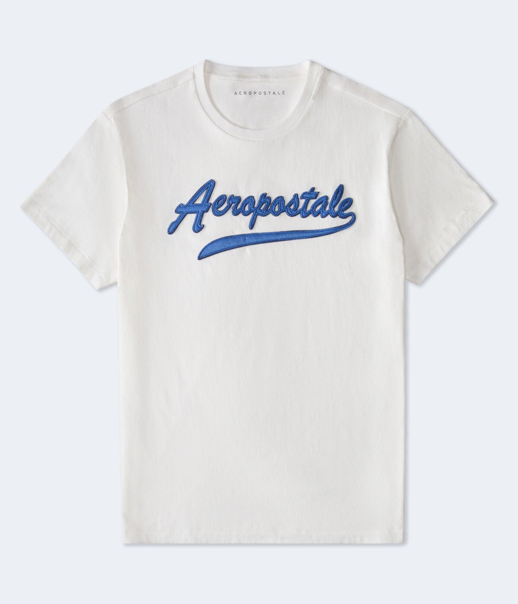 script logo appliqué graphic tee