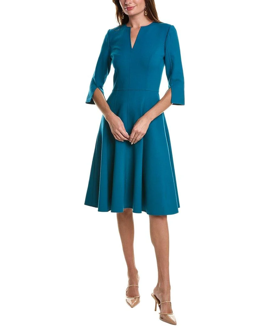 wool-blend a-line dress