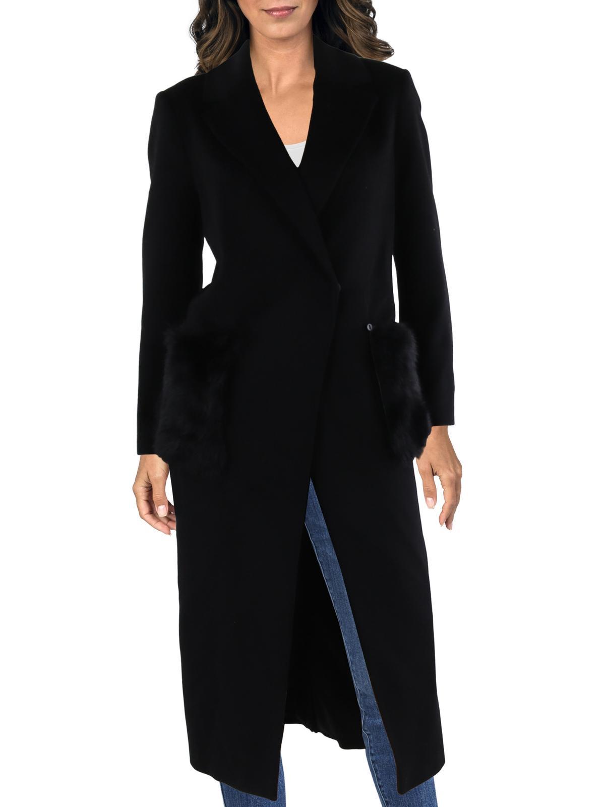 channing womens wool maxi overcoat