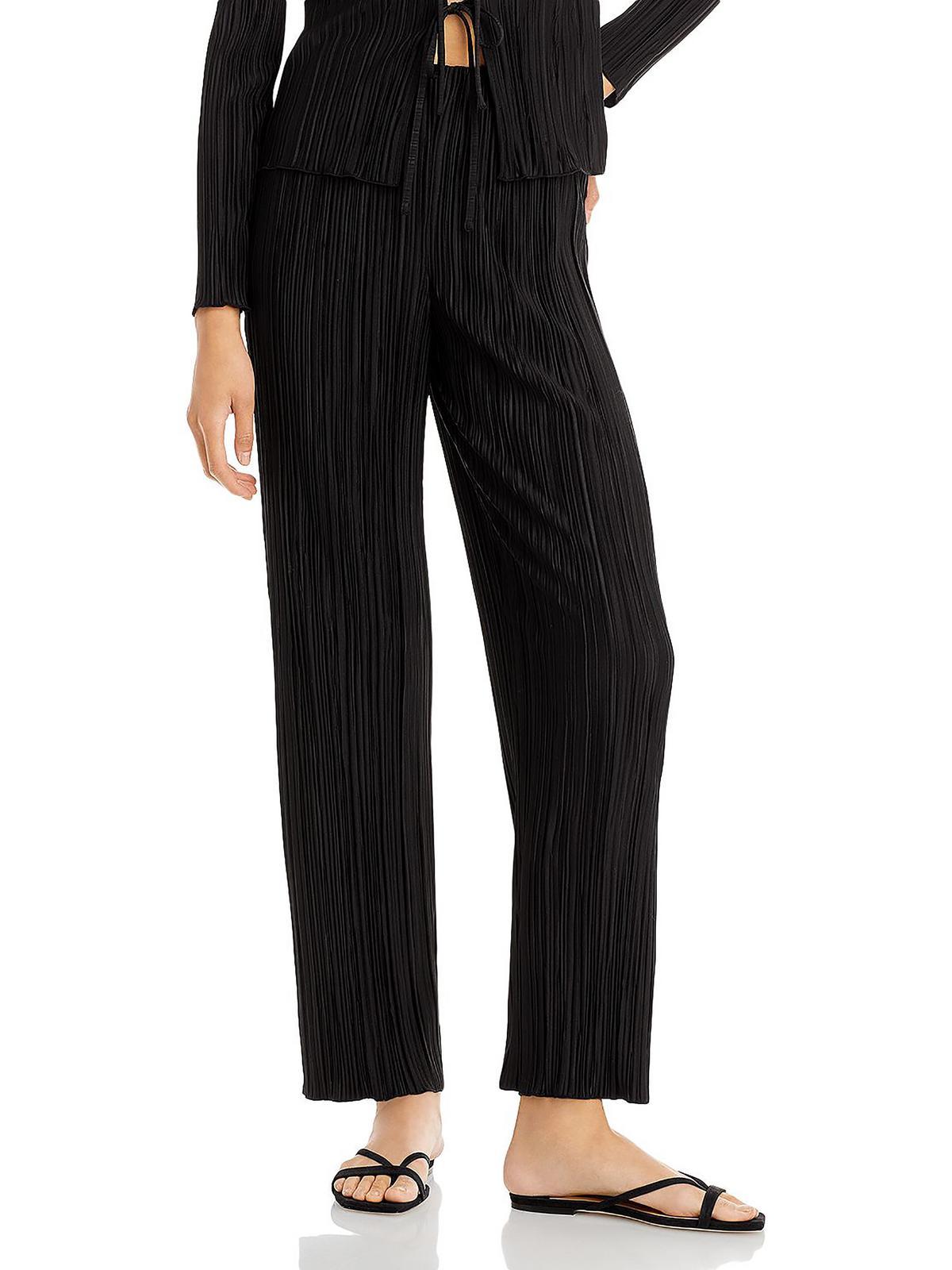 rowan womens pleated high waist wide leg pants