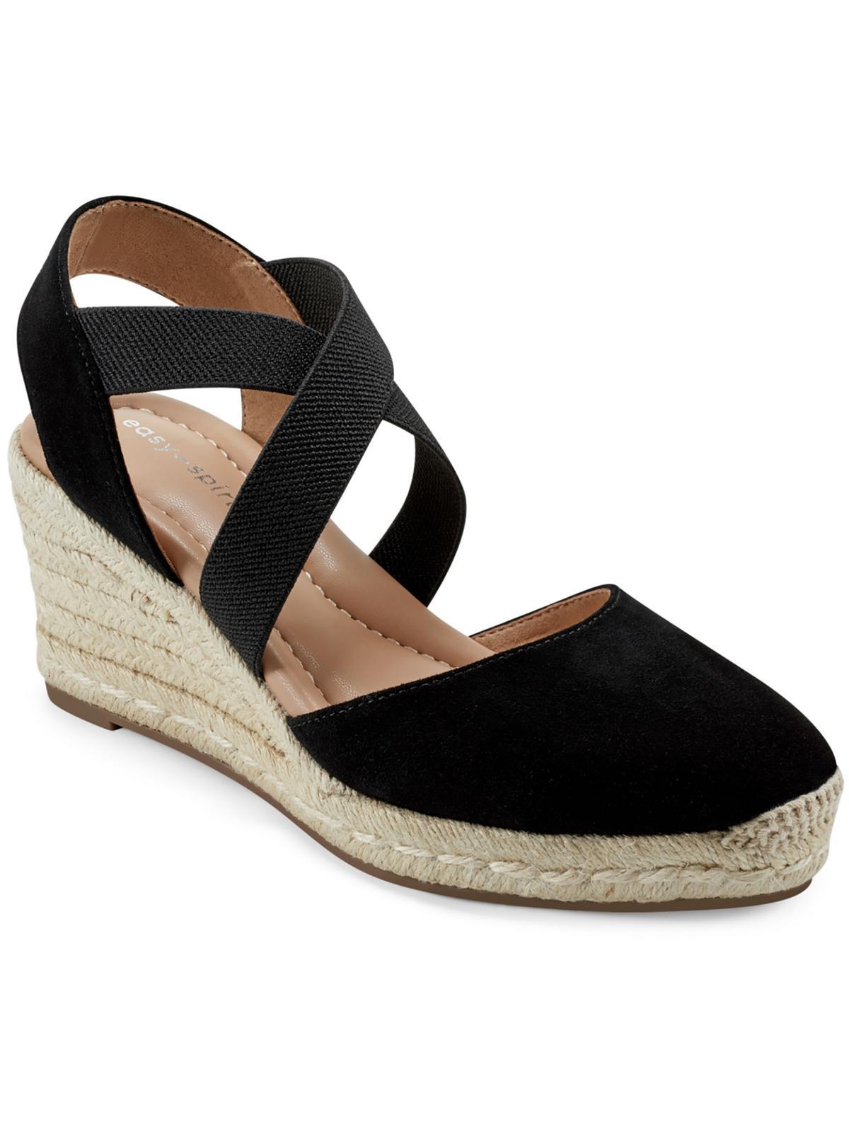 meza womens leather suede wedge sandals