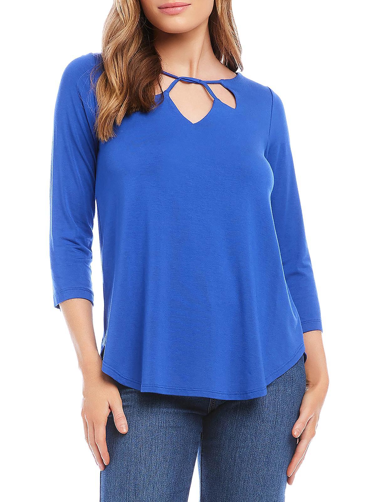 womens cut-out jersey pullover top