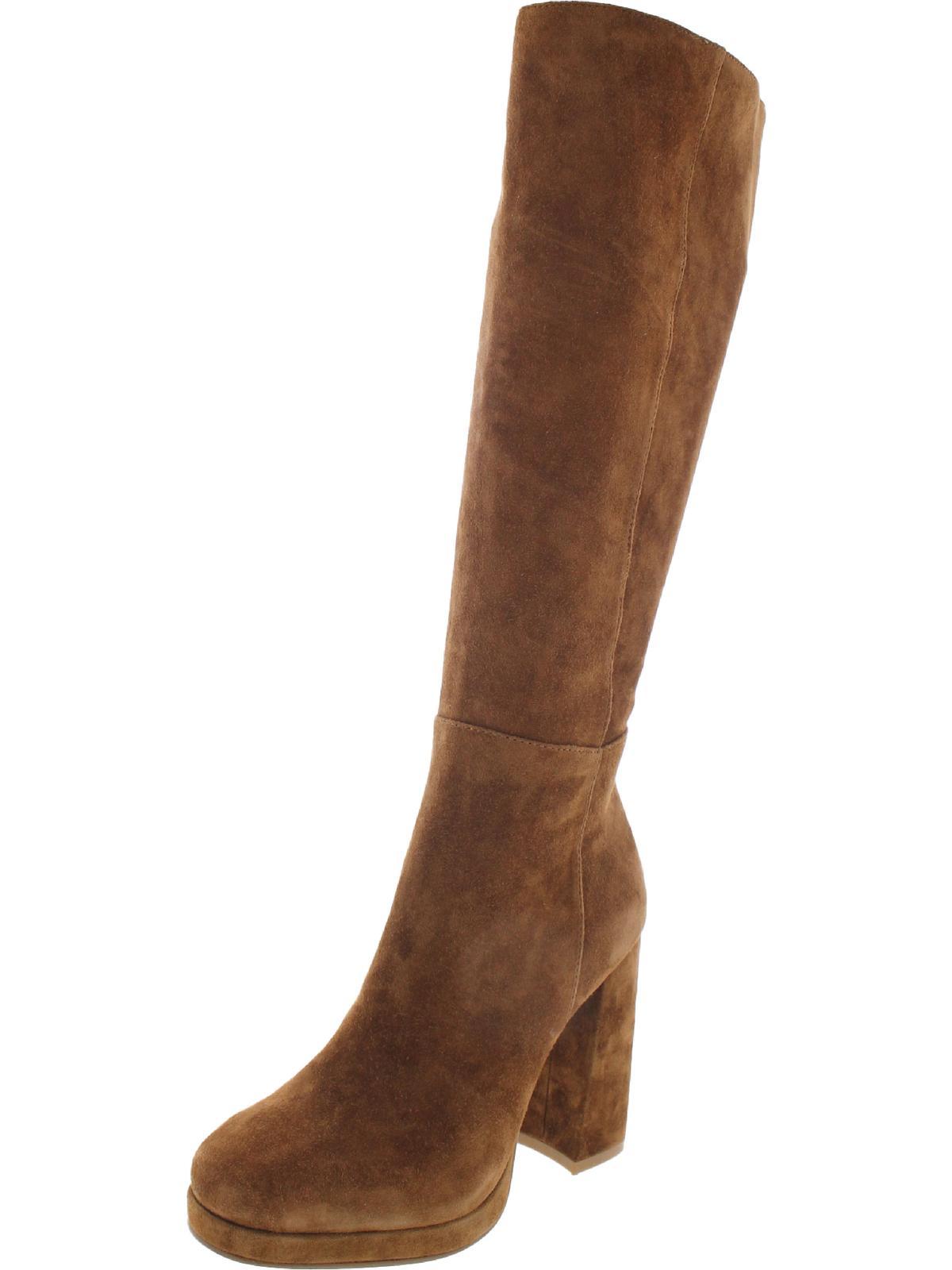 marcello womens suede mid-calf boots