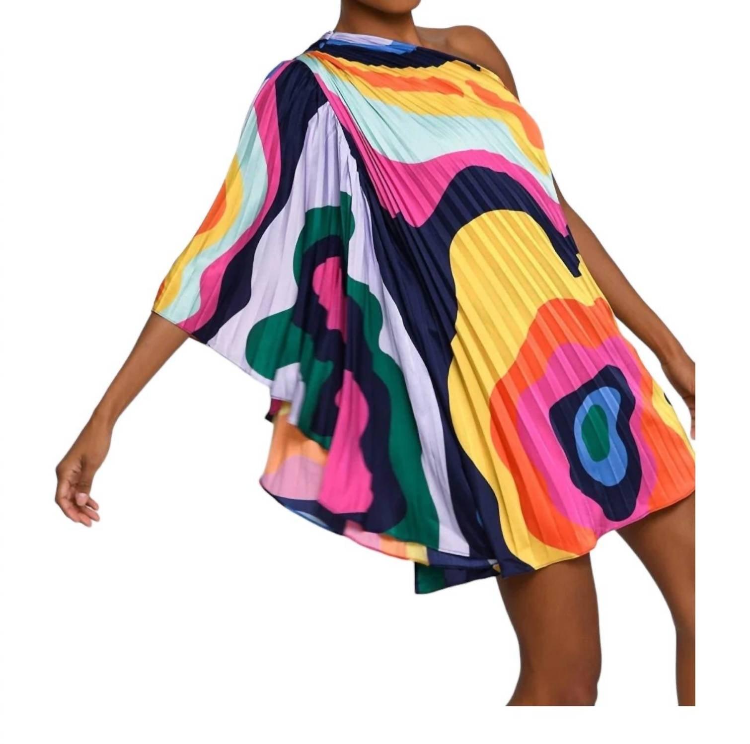 squiggle dress in multi color