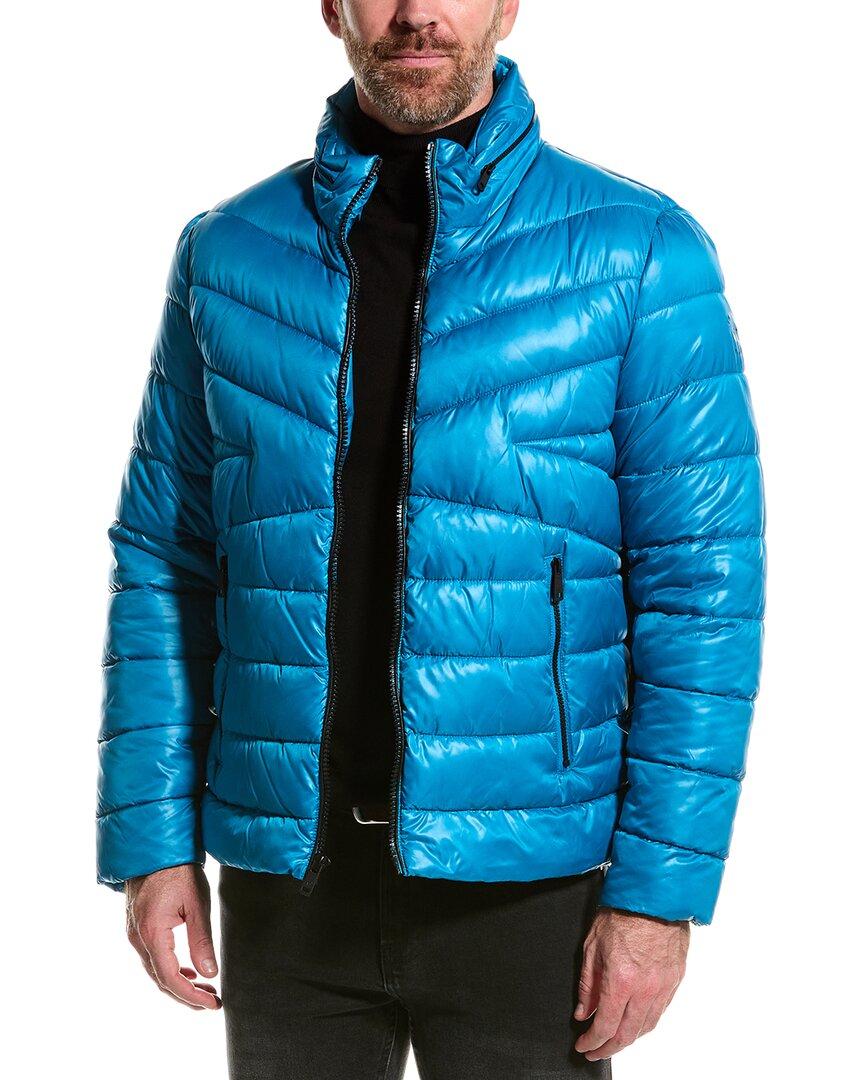 mixed quilted packable puffer jacket