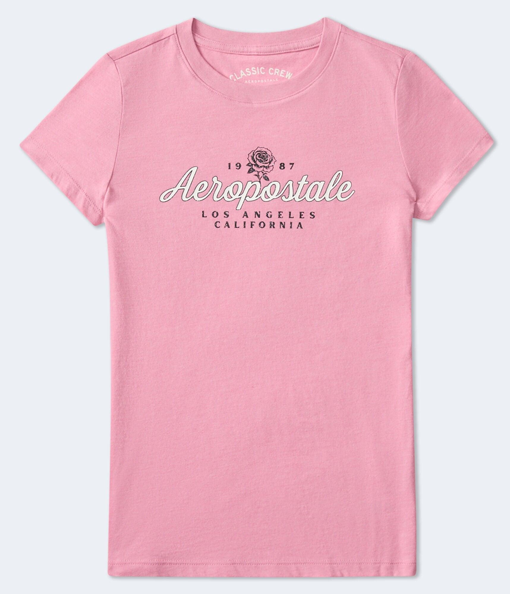 script rose glitter graphic tee