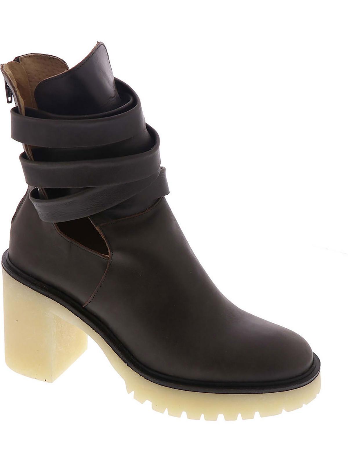 jesse womens leather cut-out booties