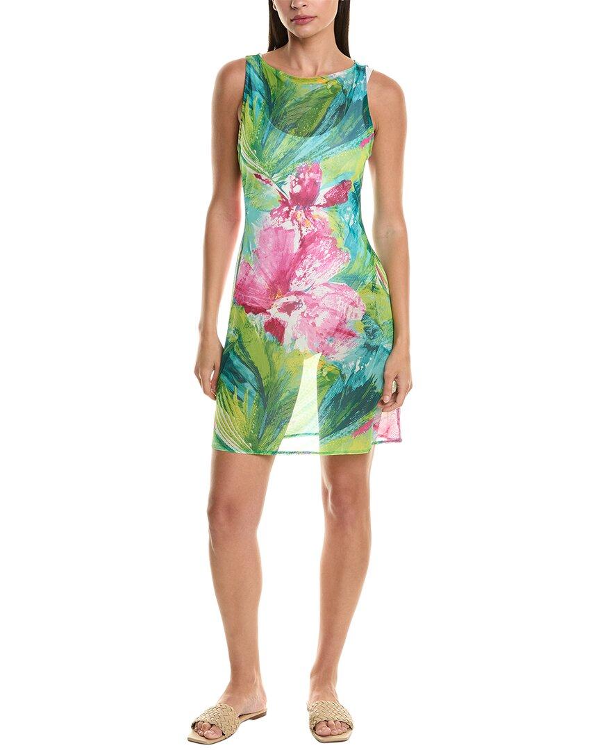 Natori Jardin Sheer Cover-Up Dress