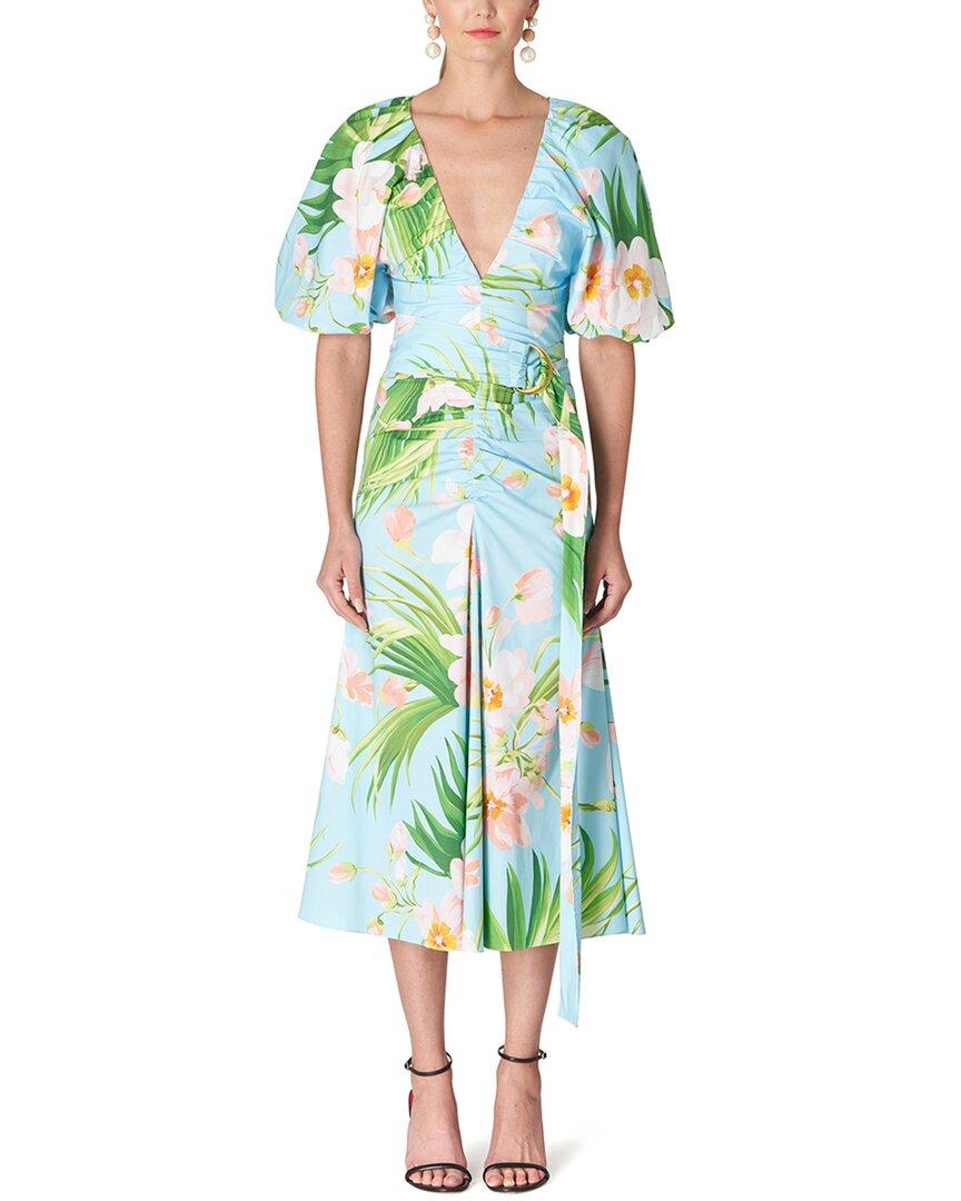 Carolina Herrera Ruched Front Seam Dress 