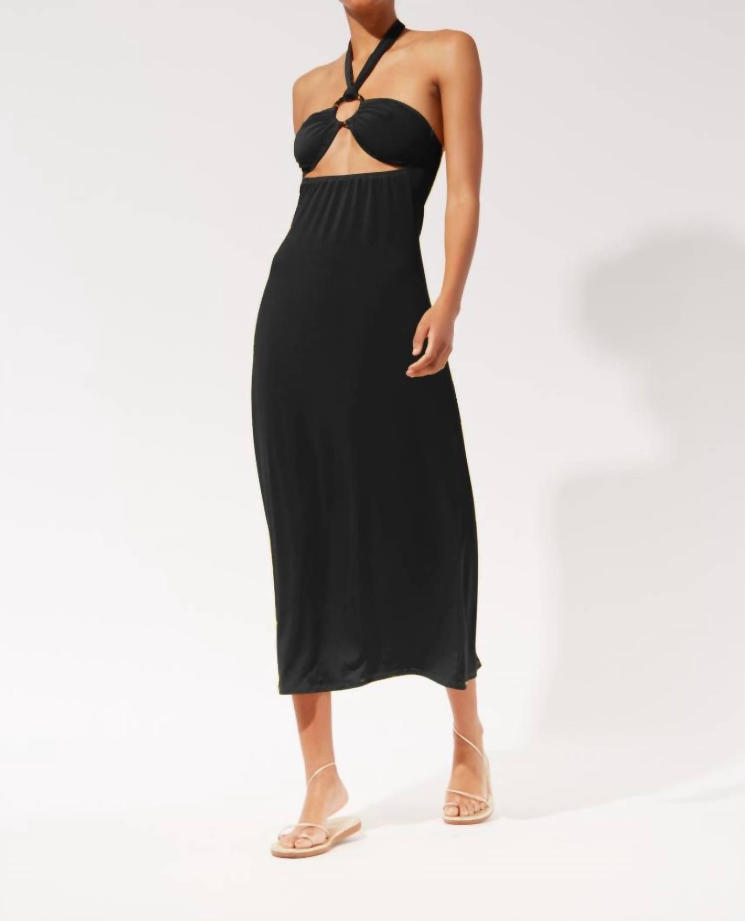 the tati tie dress in black