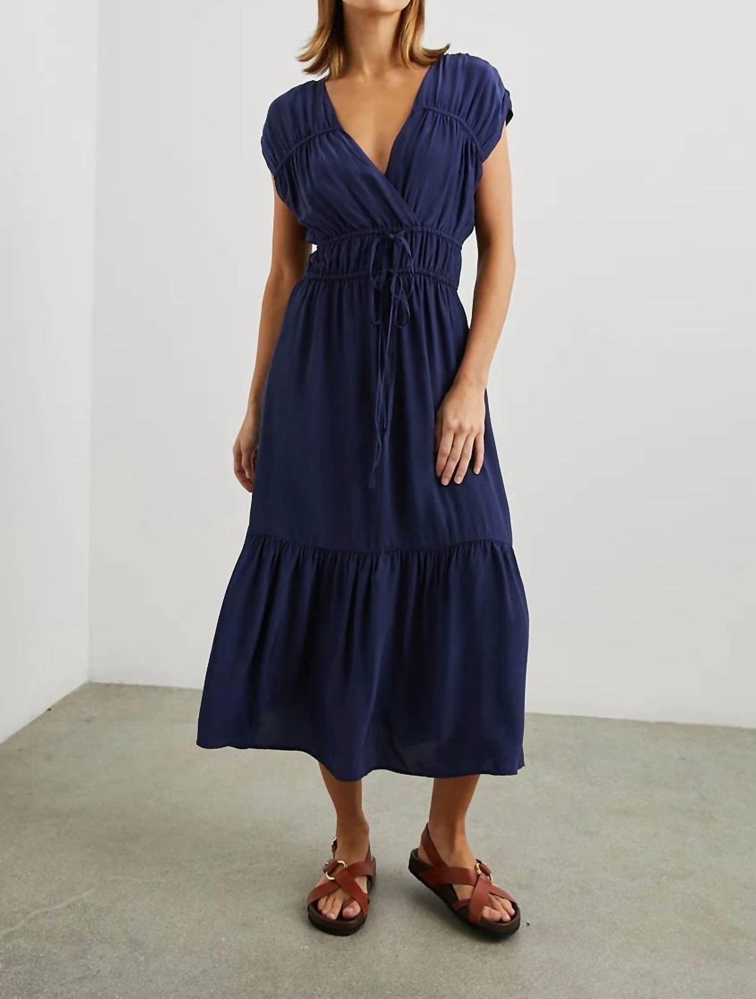 aletta dress in admiral blue