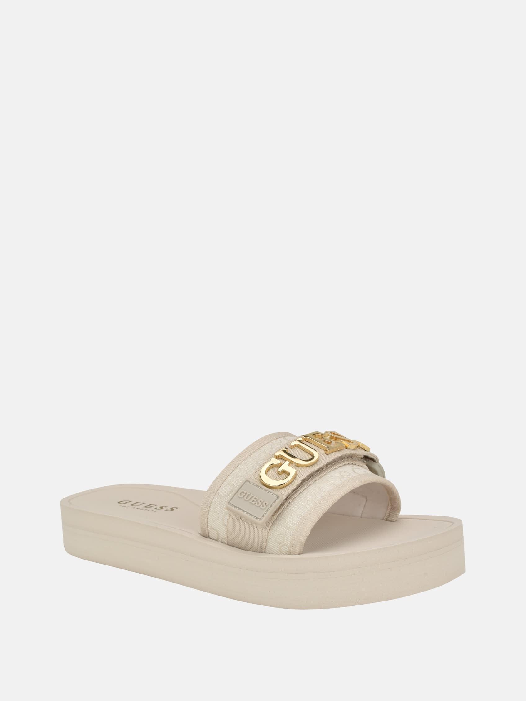 peers logo slide sandals