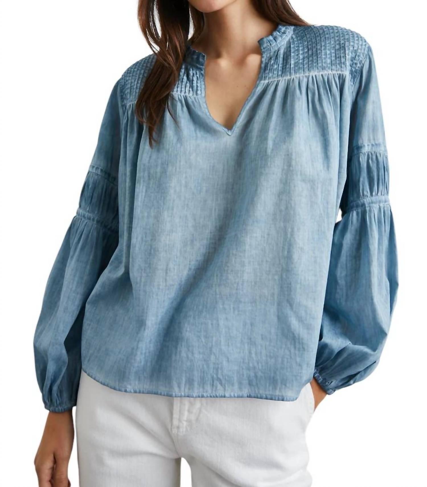 marli top in faded blue