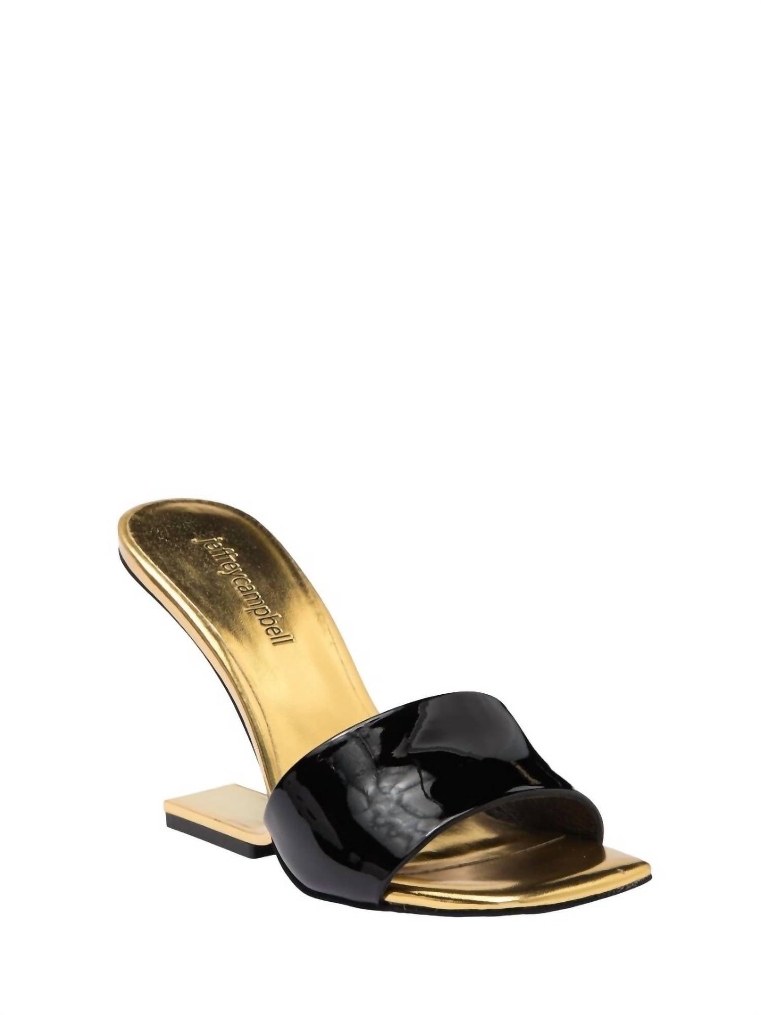 protract sandals in black