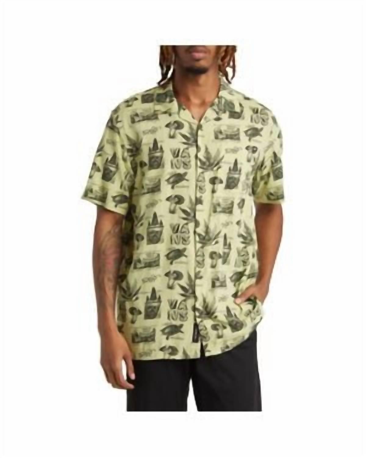 otis outdoor short sleeve woven shirt in winter pear