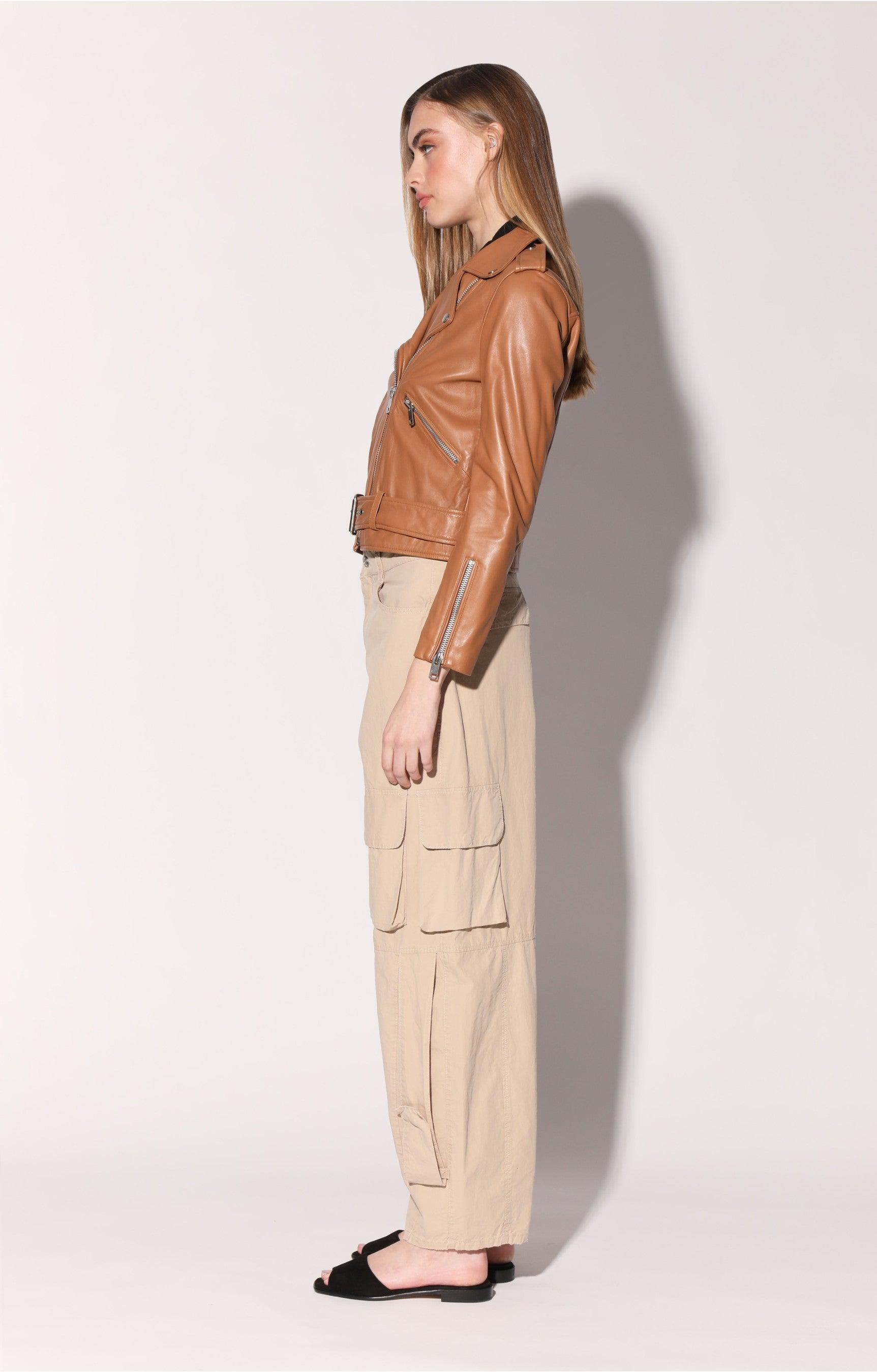 allison jacket, camel - leather