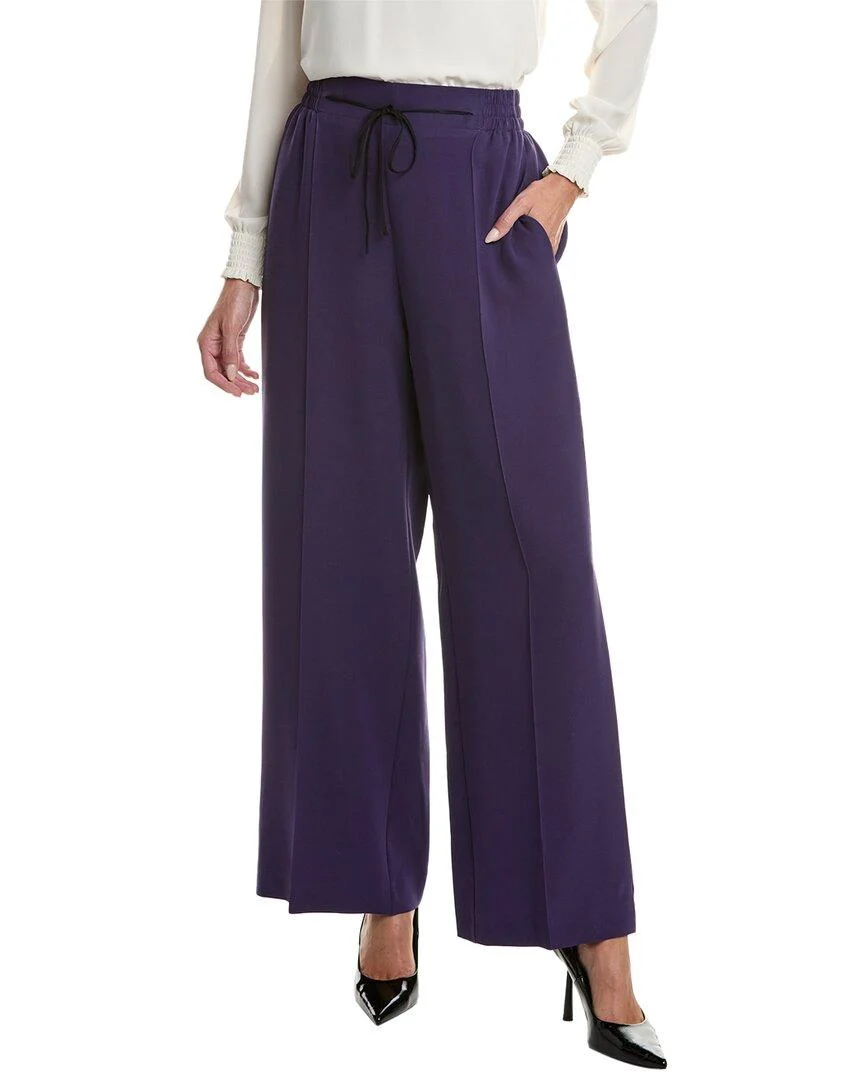 silk-blend pant