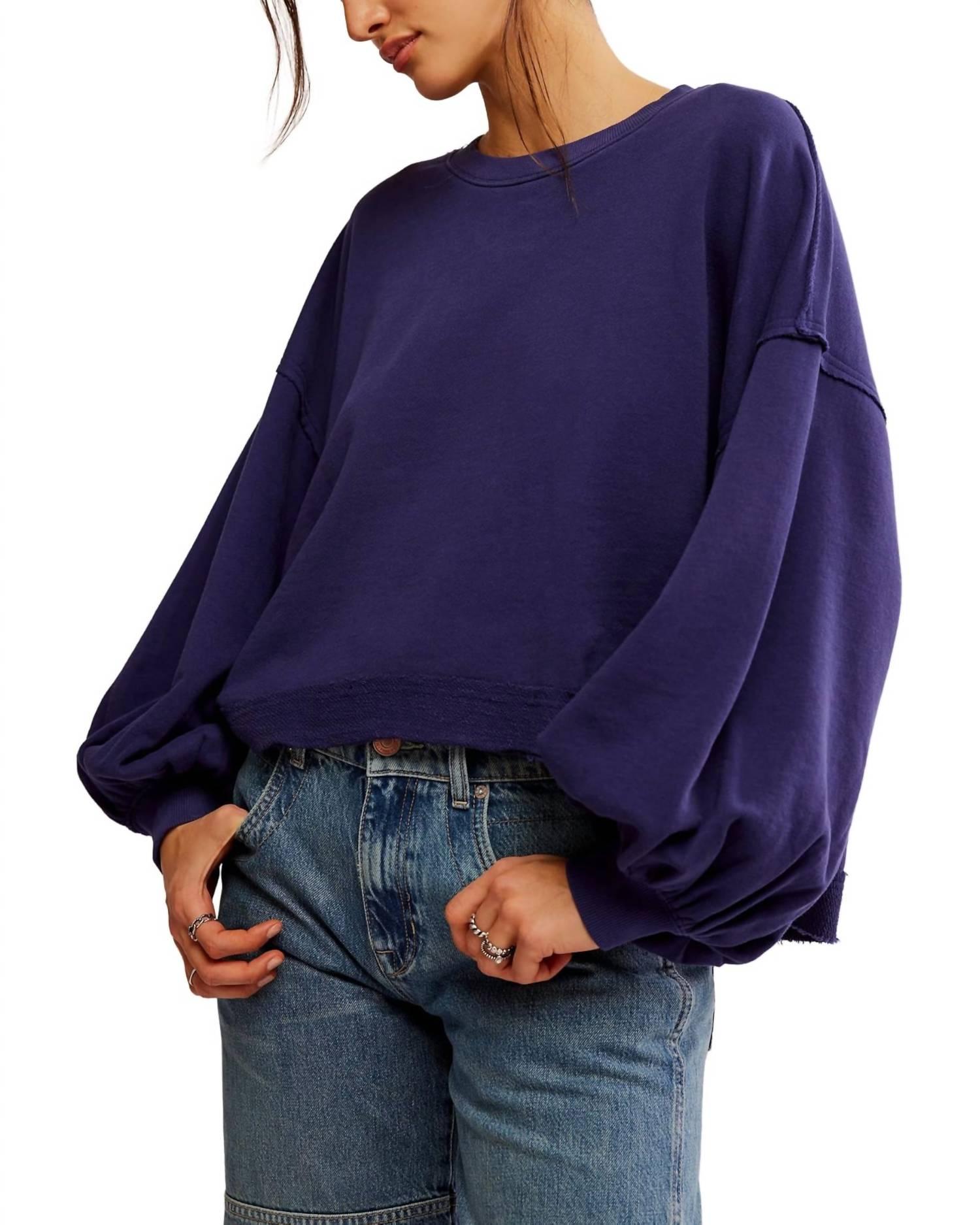 trish crewneck sweatshirt in eclipse