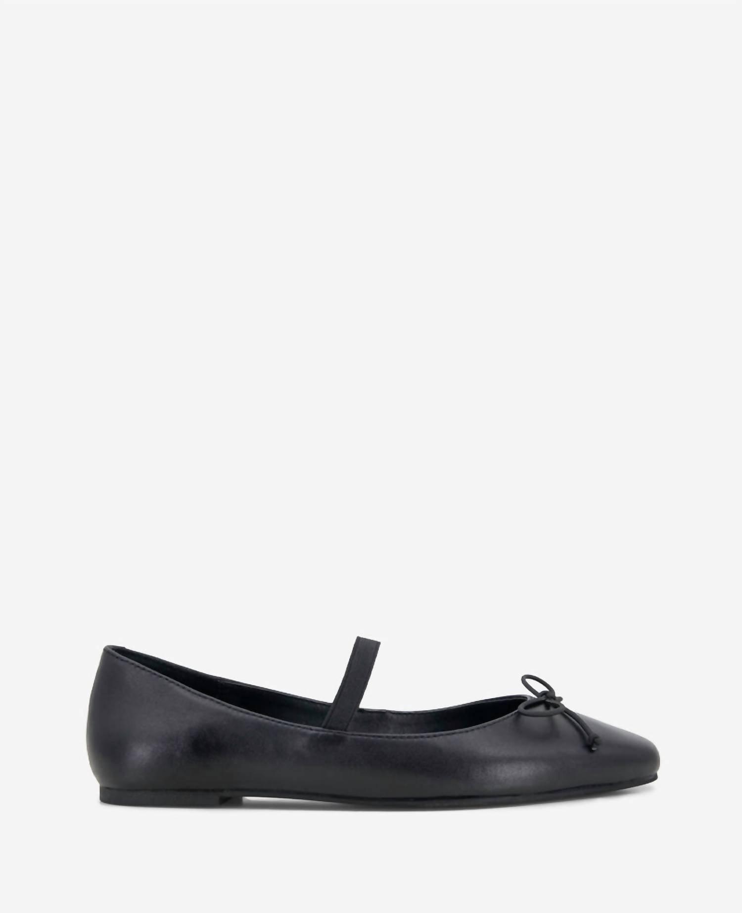 women's myra leather ballet flat in black