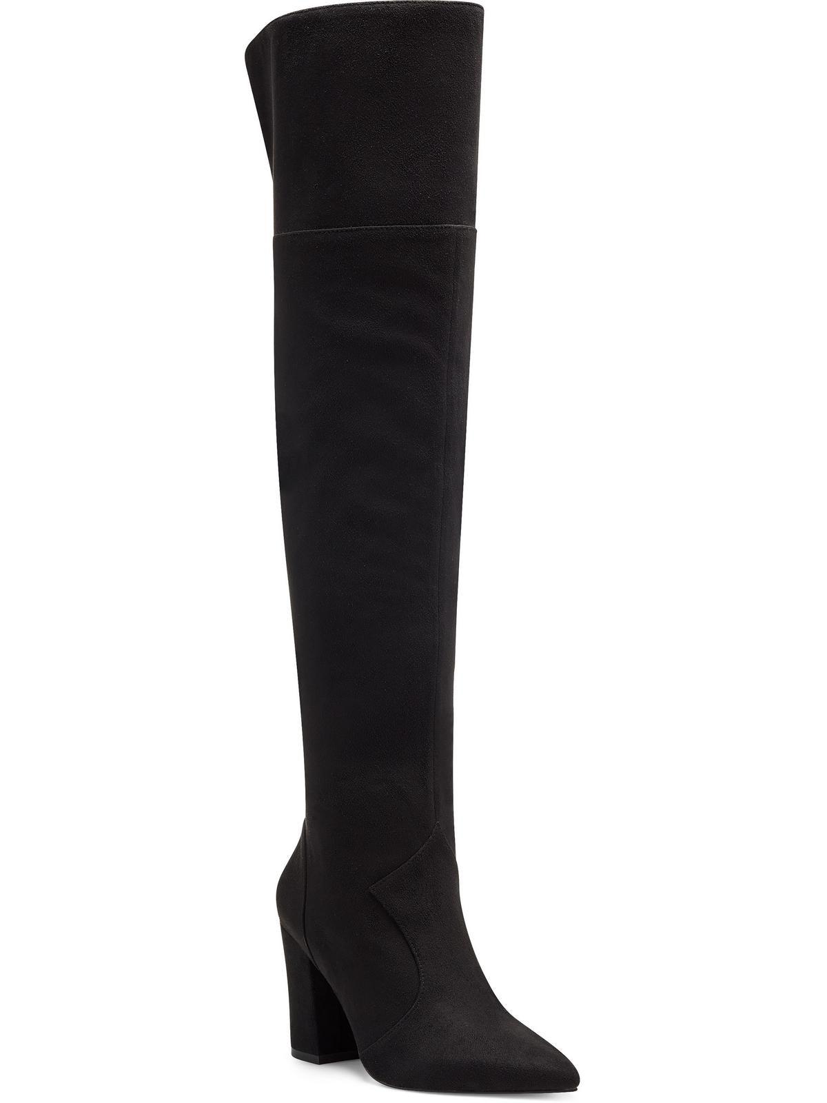 womens faux suede zipper over-the-knee boots