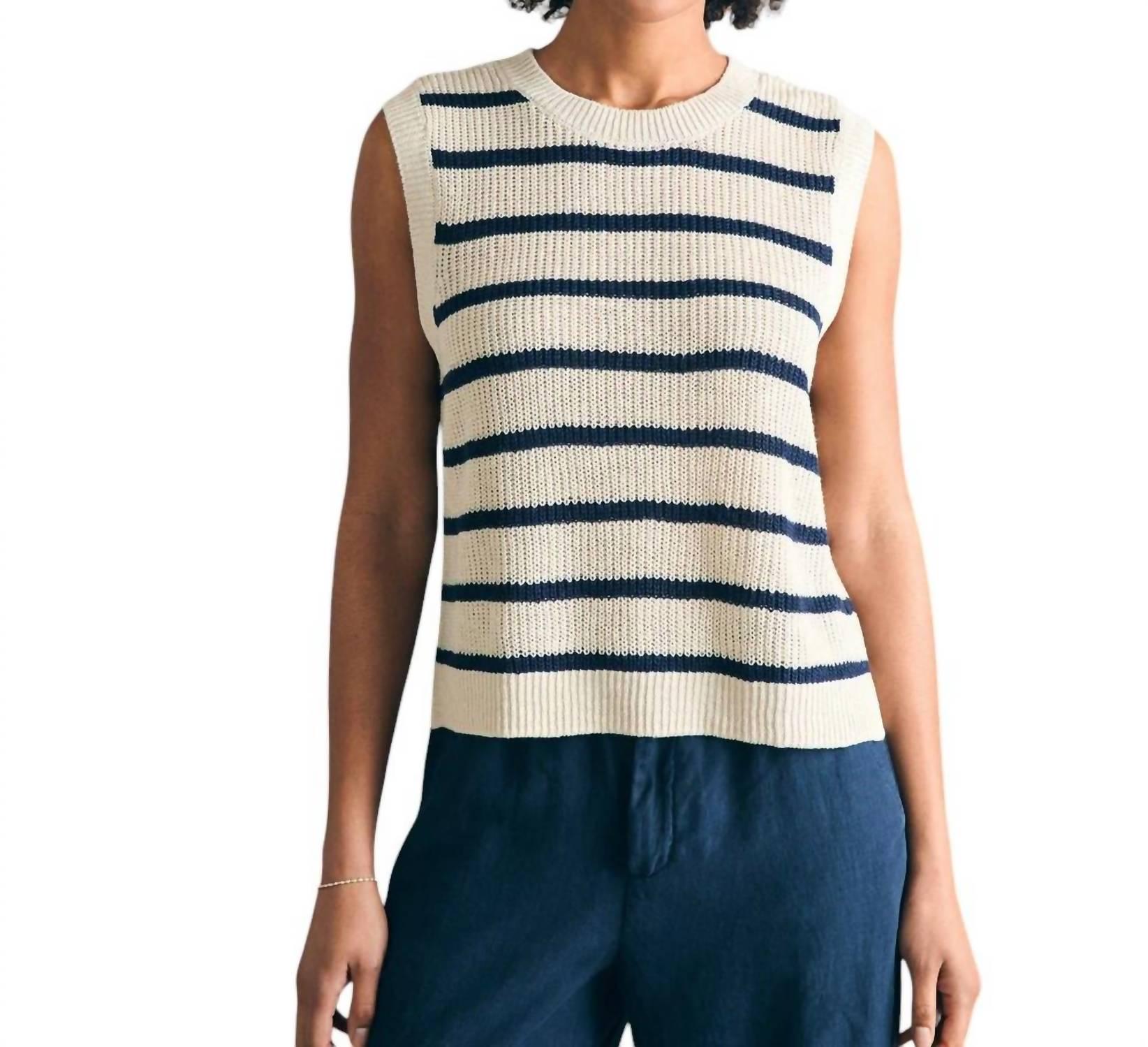 miramar muscle tank top in montauk stripe