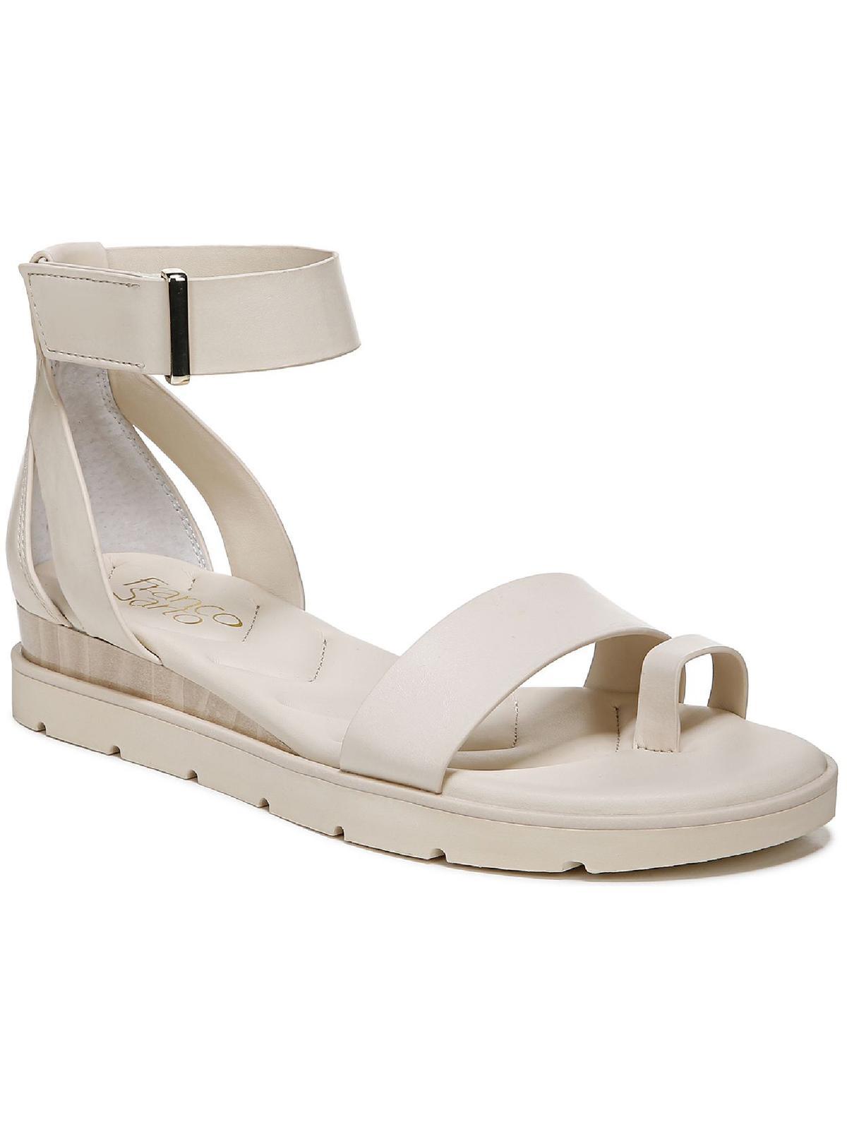 davenport womens faux leather ankle strap wedge sandals