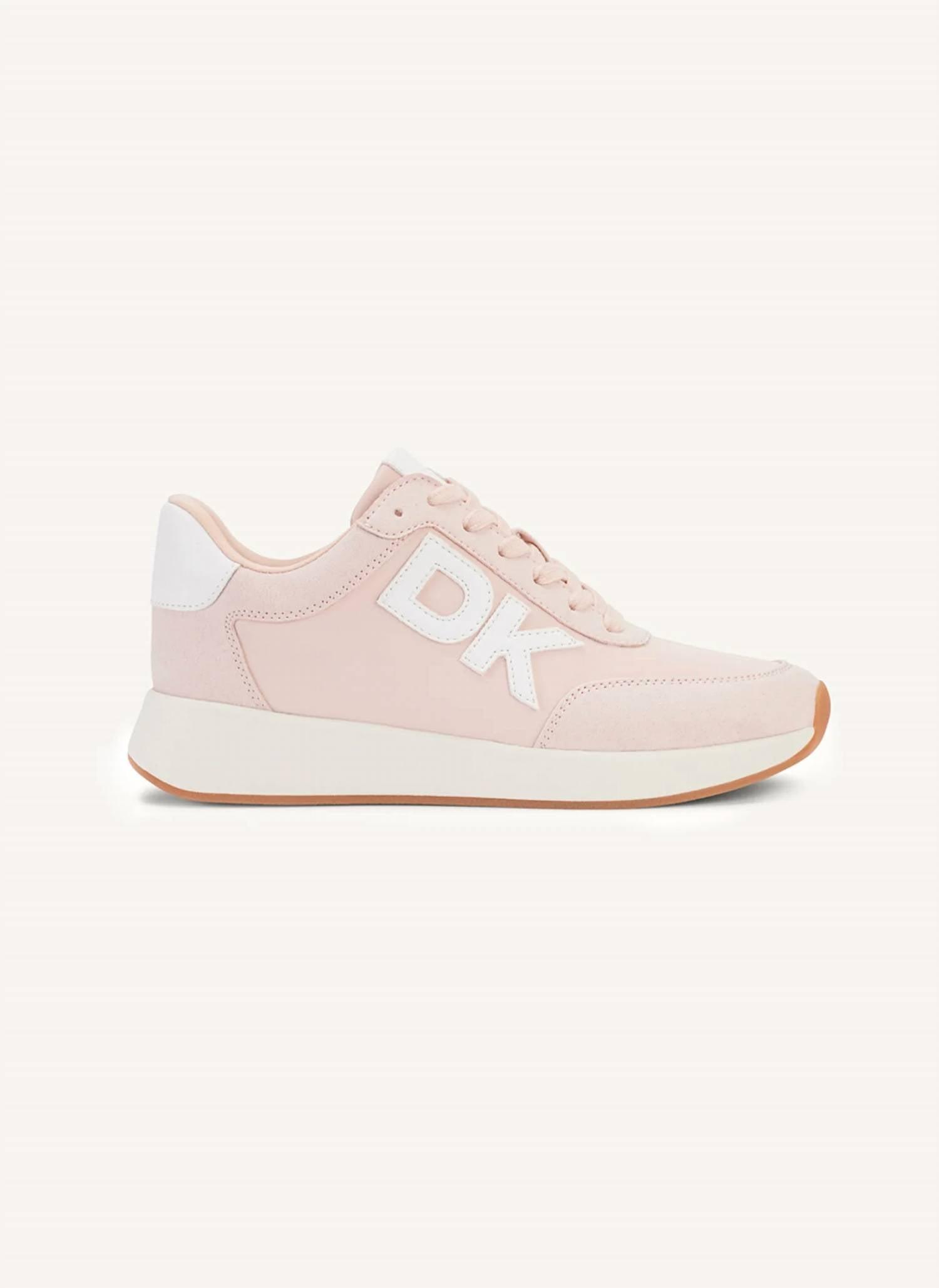 women's oaks logo lace up sneaker in pale blush