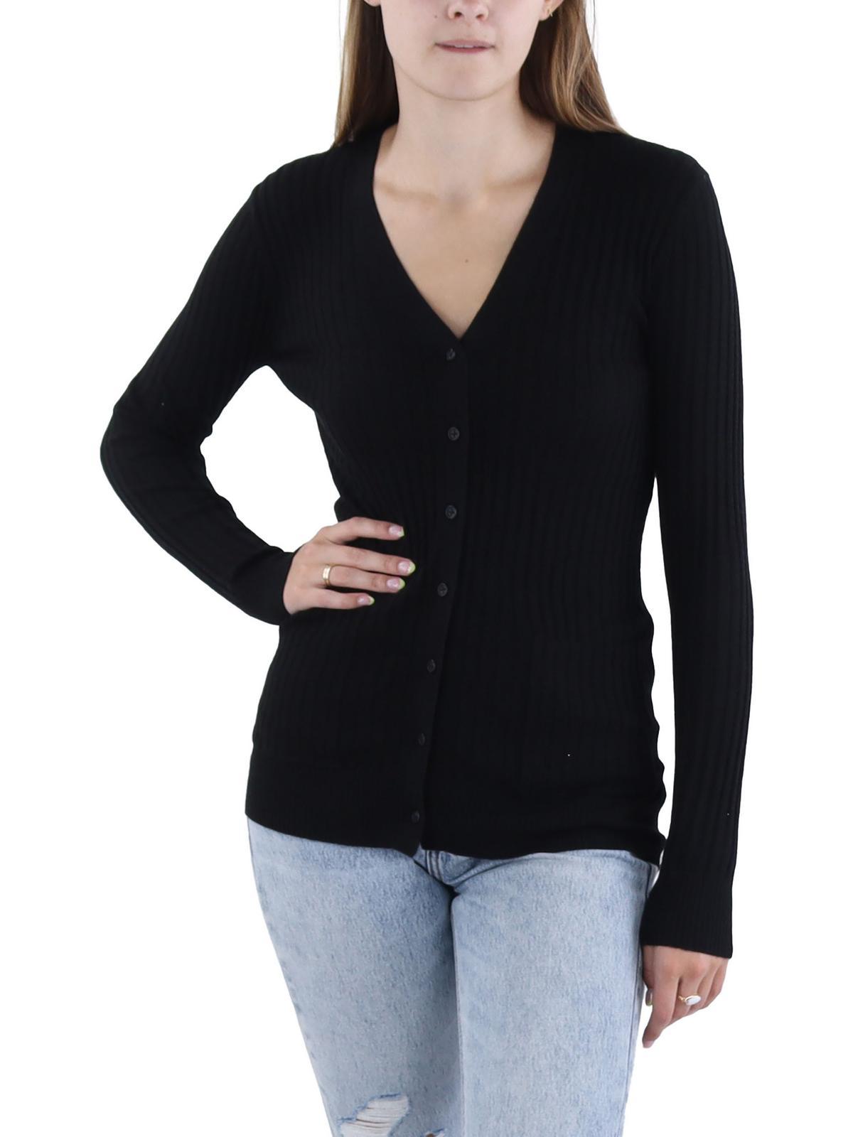 womens skinny ribbed button down cardigan sweater