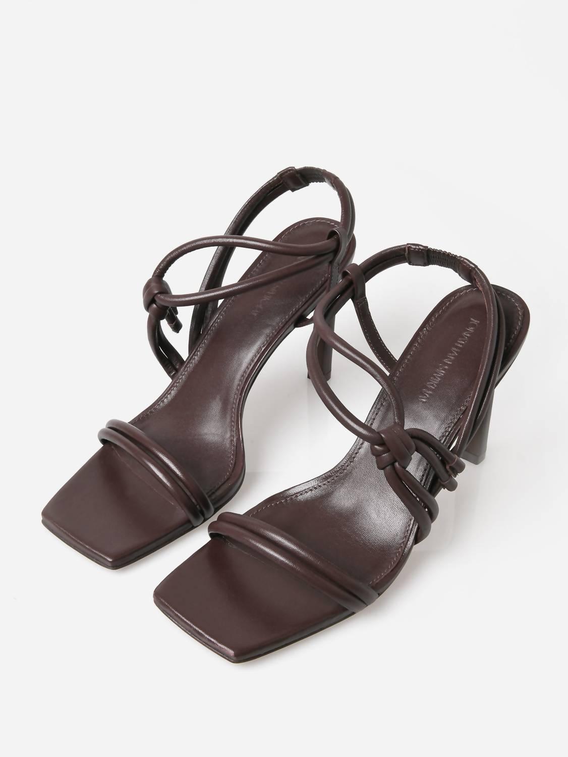 women's cassie strappy heel sandal in chocolate