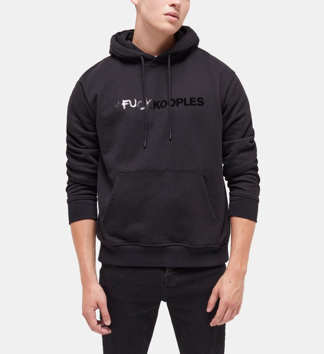 black logo hoodie