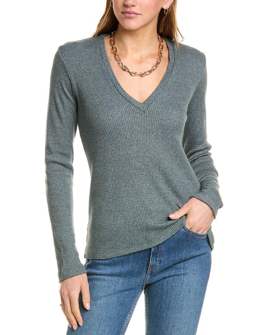 thermal v-neck top