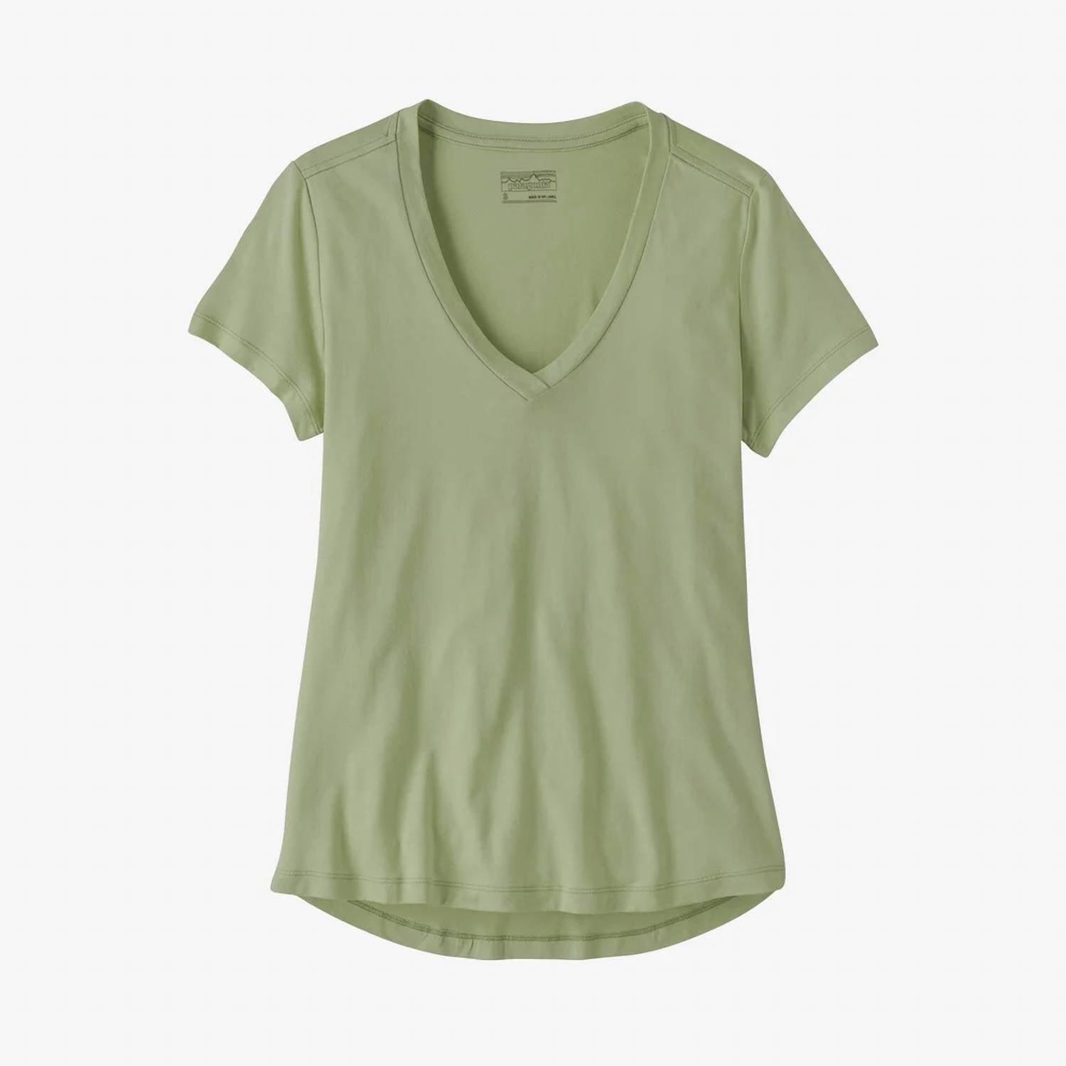 women's side current tee top in salvia green