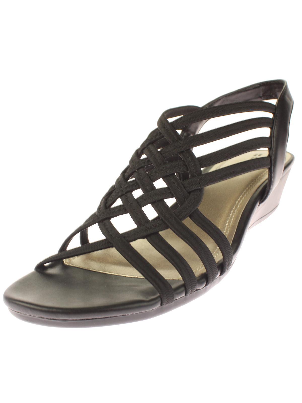 remix womens stretch faux leather wedge sandals