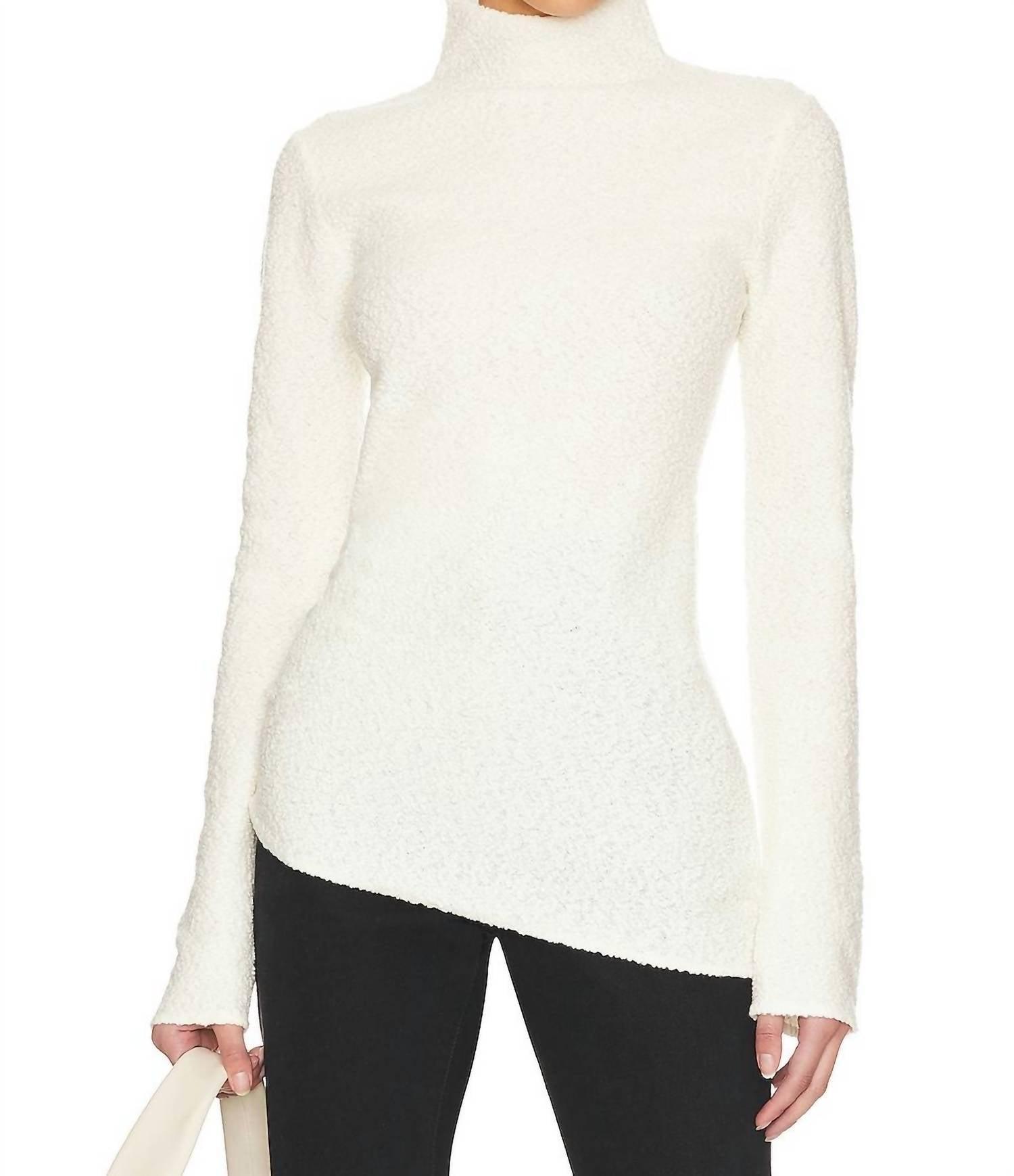 deal long sleeve sweater in ivory