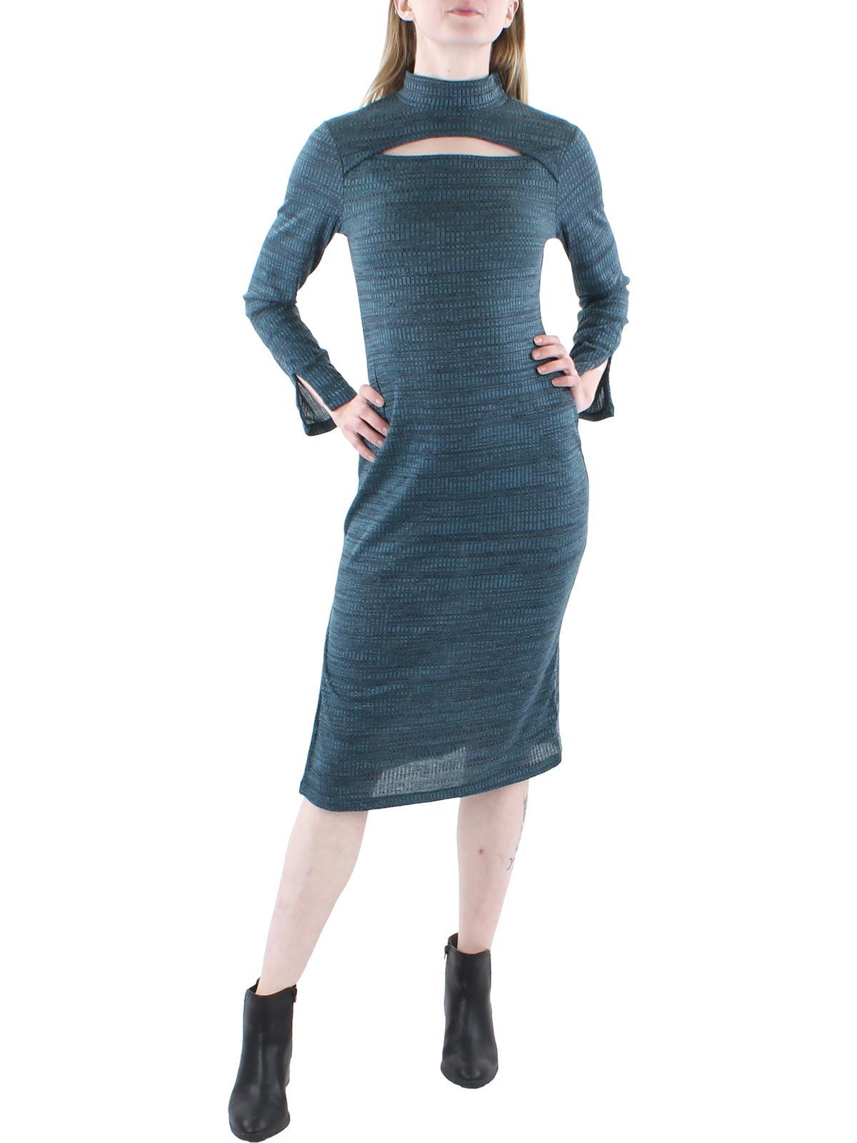 womens knit mock neck sheath dress